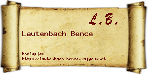 Lautenbach Bence névjegykártya